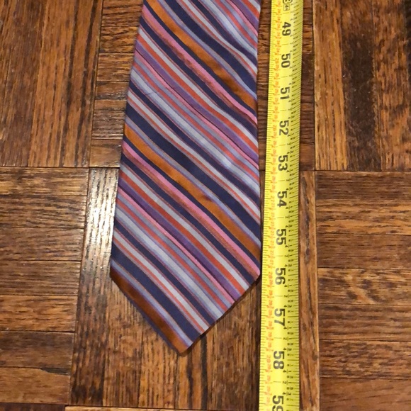 Ted Baker Striped Tie - Blue Multi - Picture 7 of 8